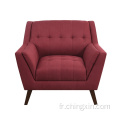 Canapé de loisirs en tissu rouge un siège de salon